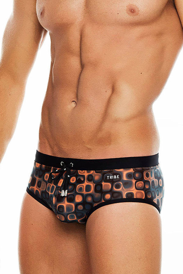 Tribe Orange/Black Cancun Swim Boy-Brief
