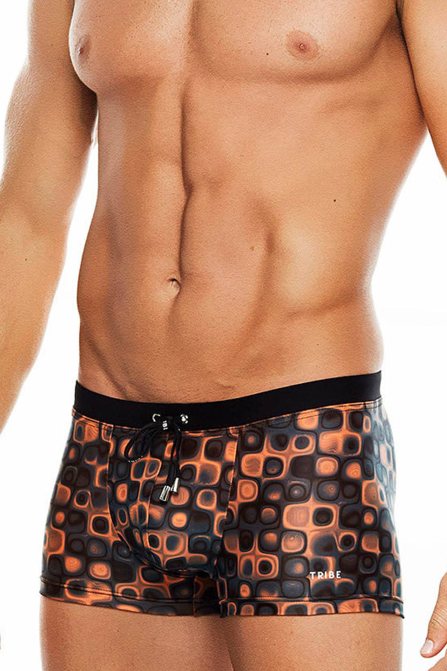 Tribe Orange/Black Cancun Swim Trunk
