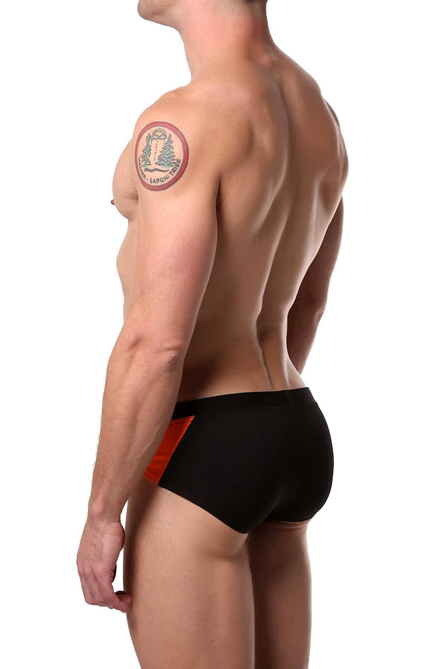 Tribe Orange/Black Caribbean Low-Rise Brief