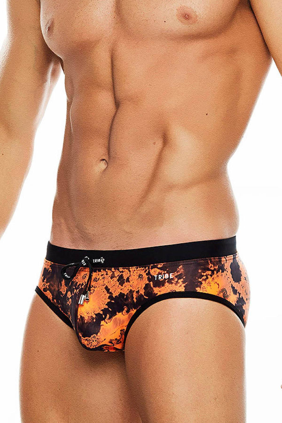 Tribe Orange/Black Maldives Low-Rise Swim Brief