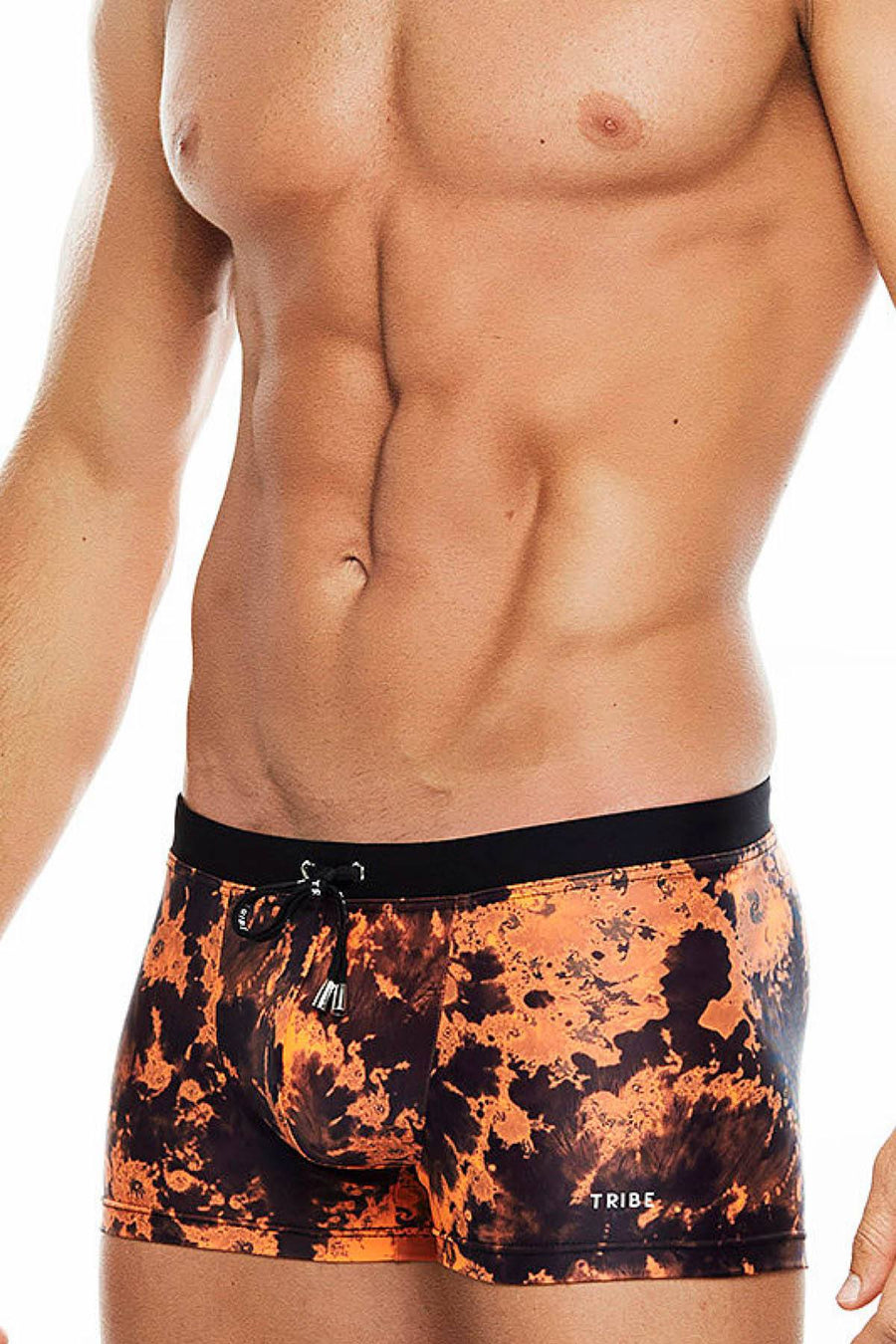 Tribe Orange/Black Maldives Swim Trunk