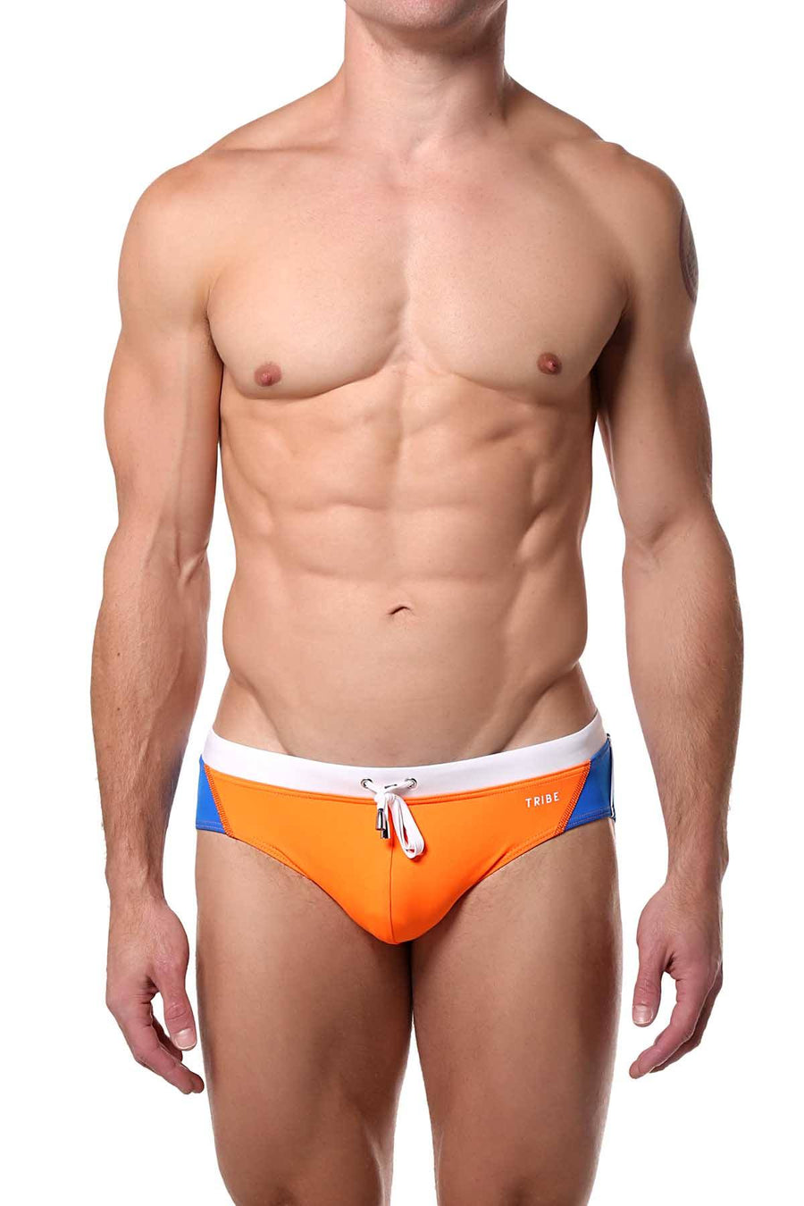 Tribe Orange/Cobalt-Blue Caribbean Lo-Rise Brief