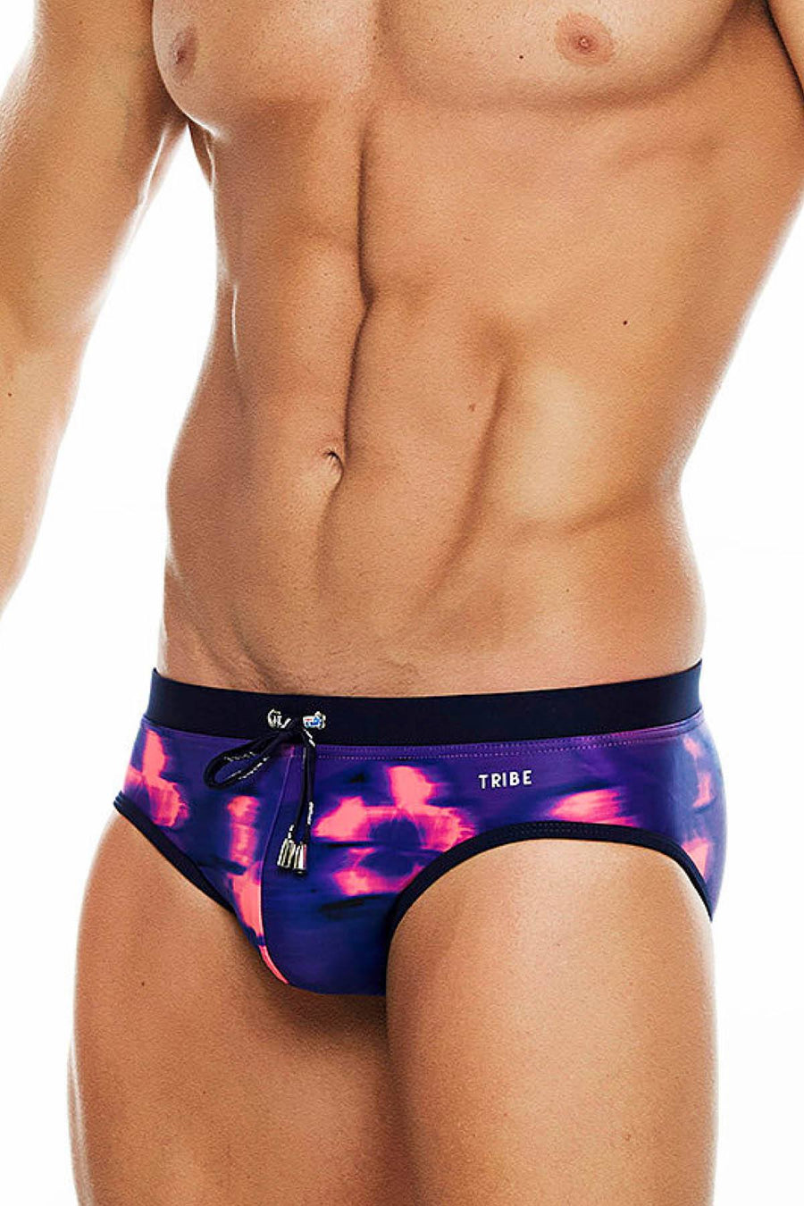 Tribe Pink/Navy Miami Low-Rise Swim Brief