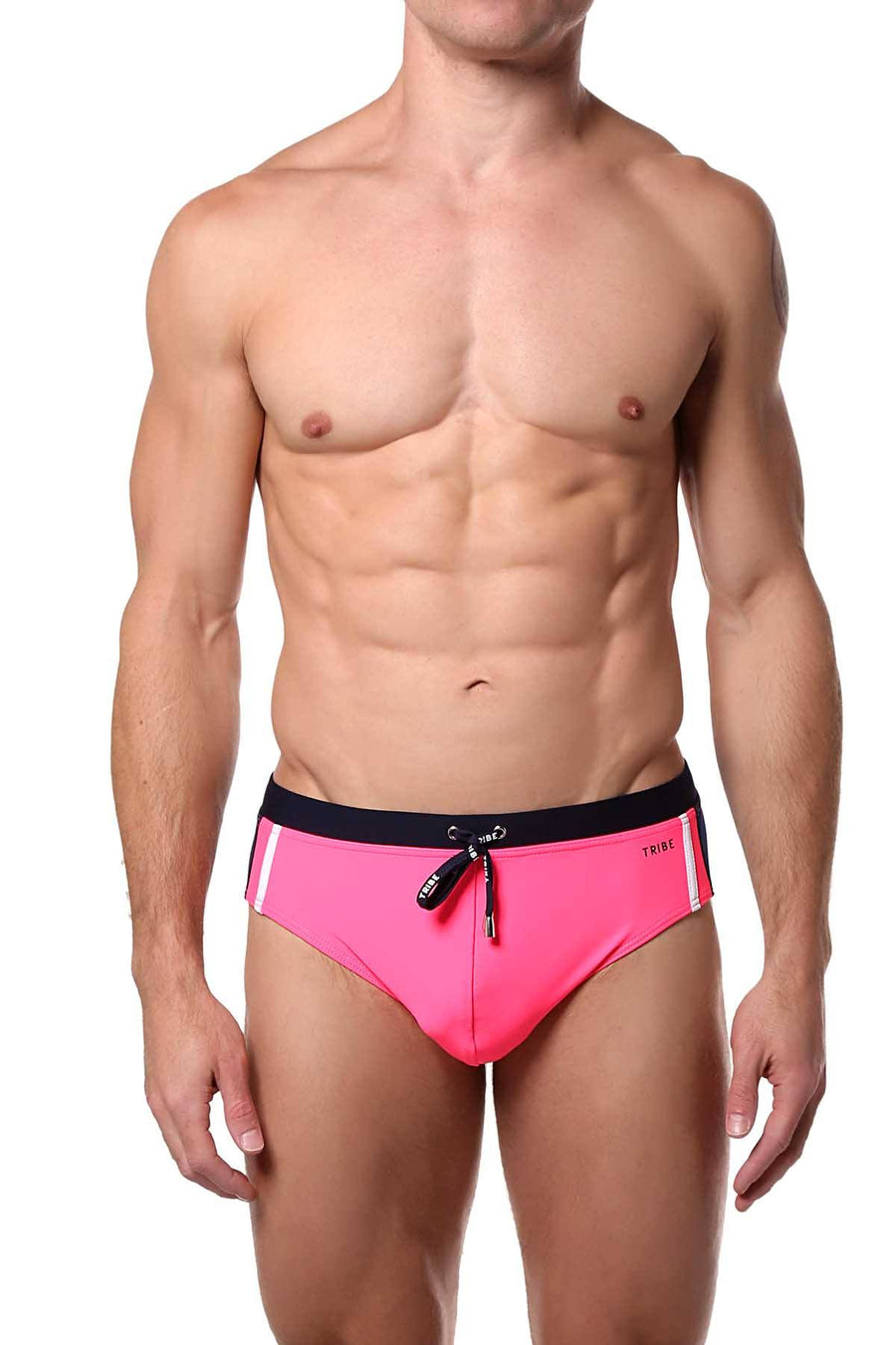 Tribe Pink/Navy/White Capri Low-Rise Swim Brief