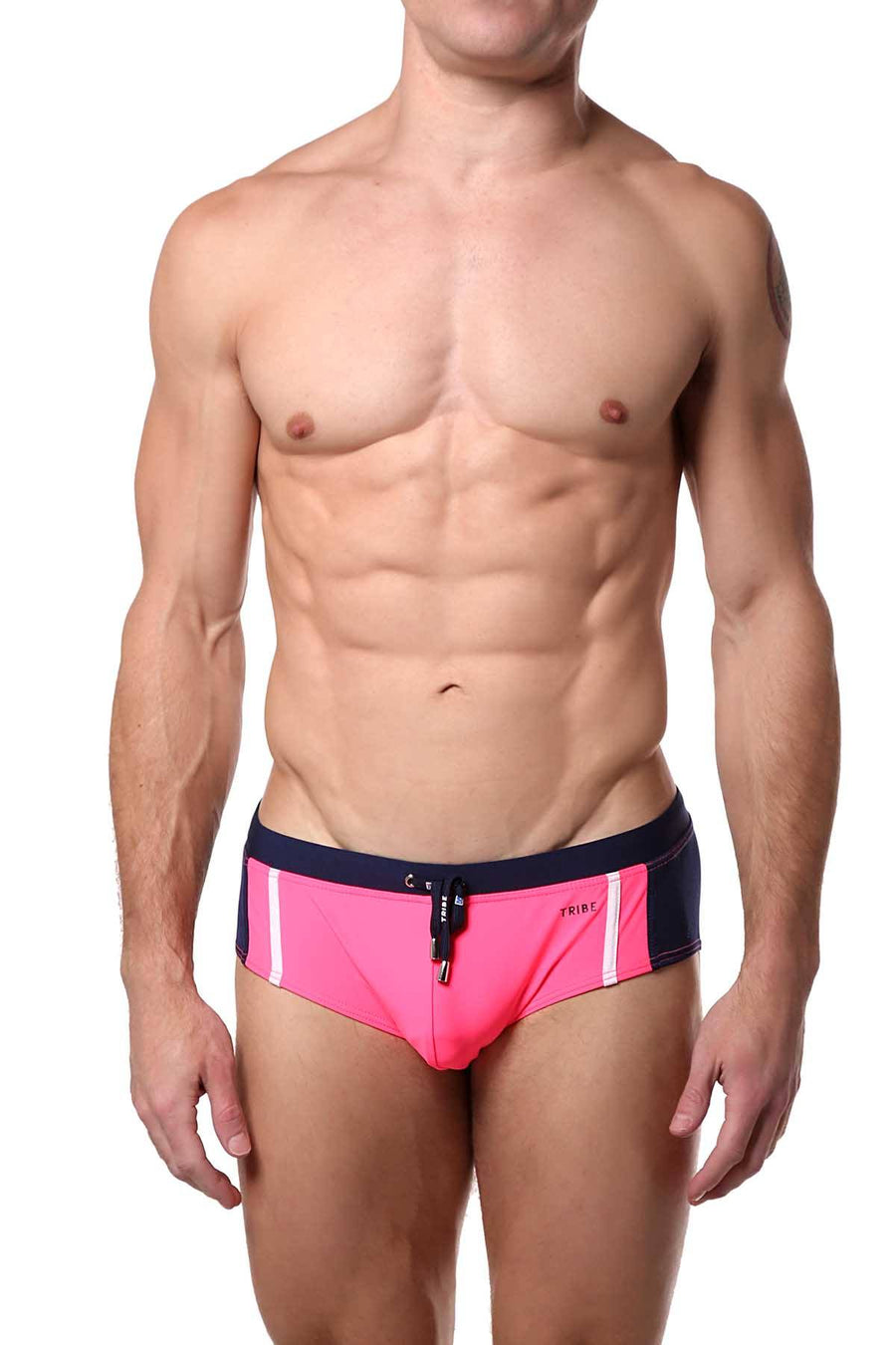 Tribe Pink/Navy/White Capri Swim Boy-Brief