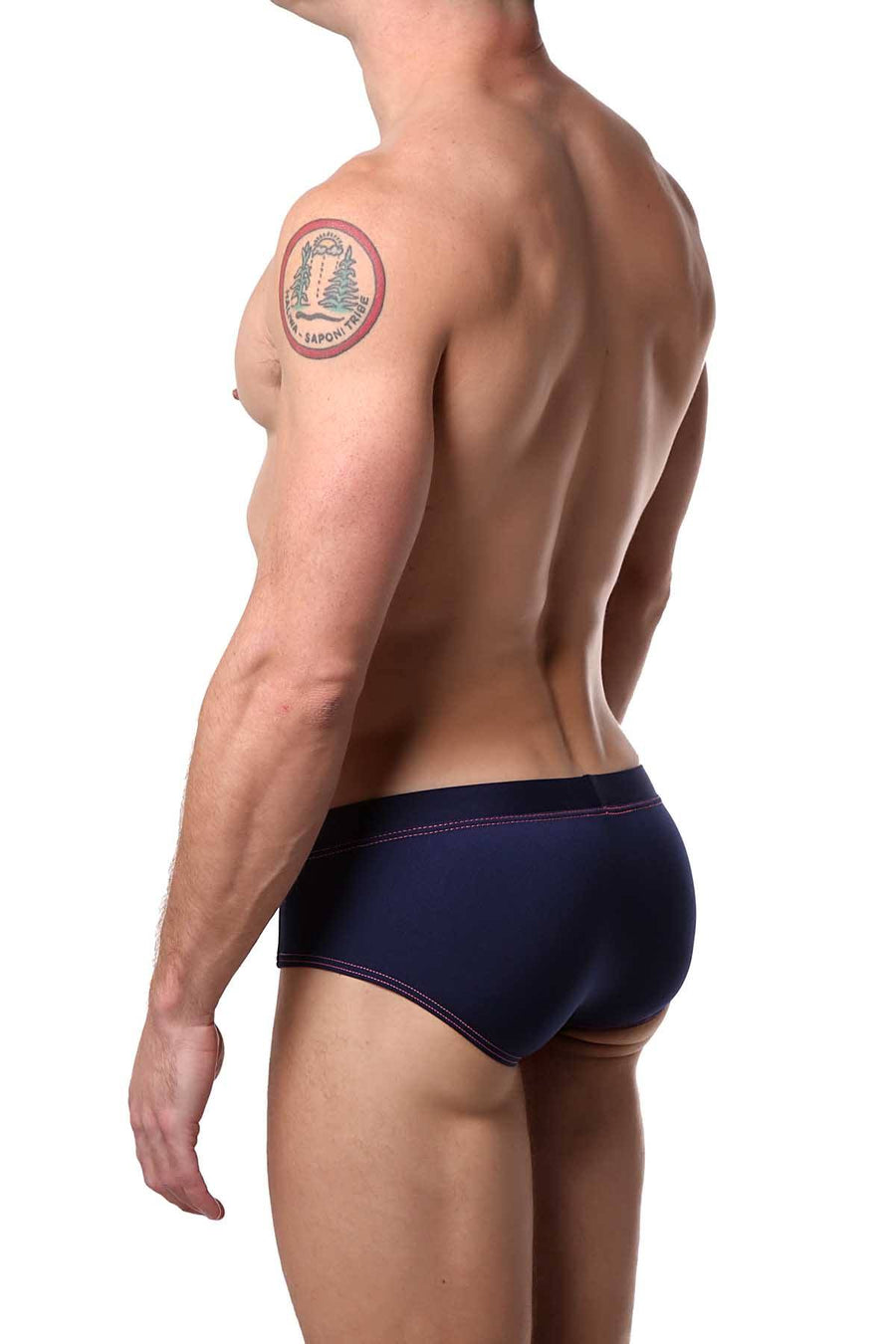 Tribe Pink/Navy/White Capri Swim Boy-Brief