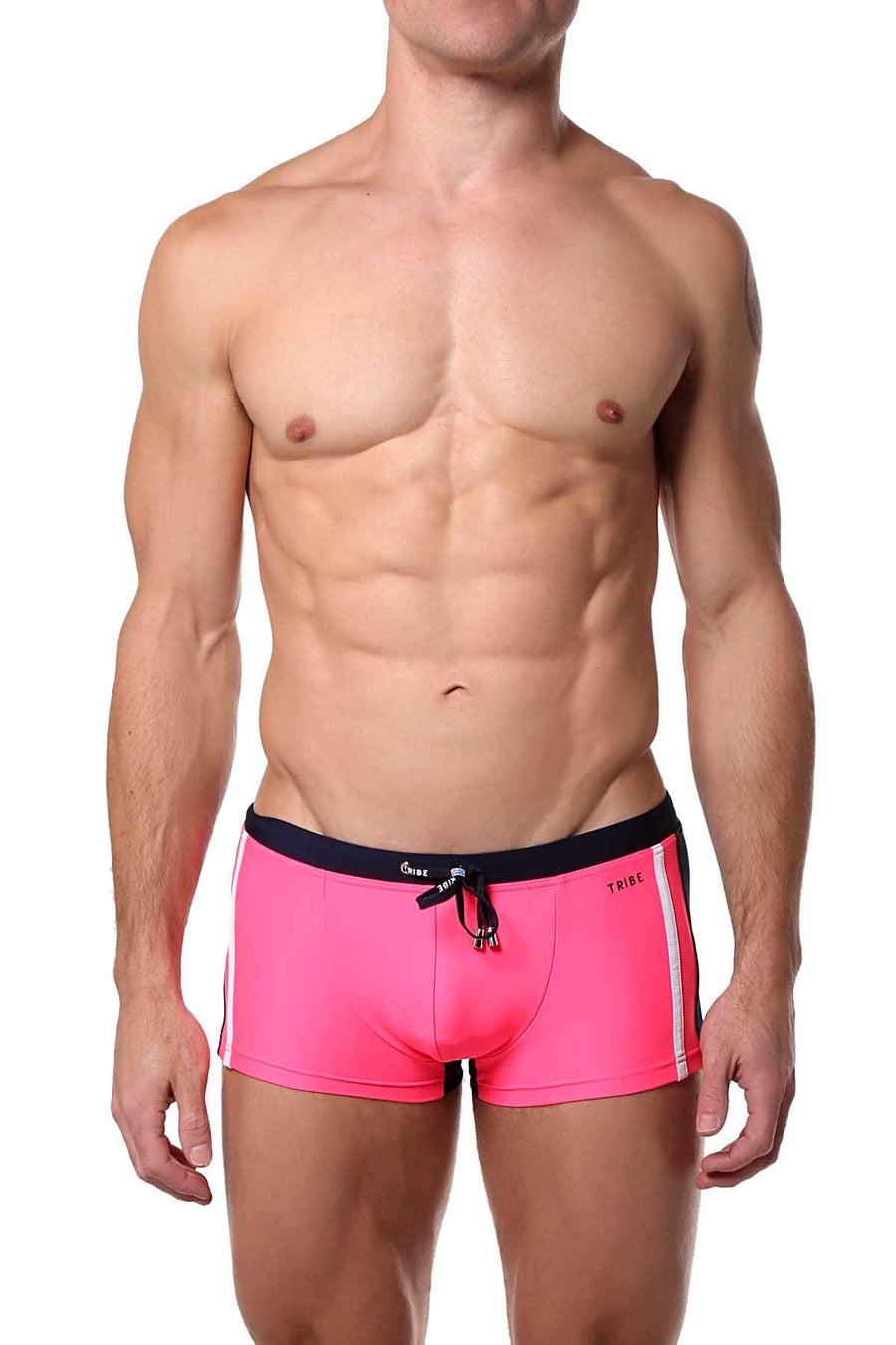 Tribe Pink/Navy/White Capri Swim Trunk