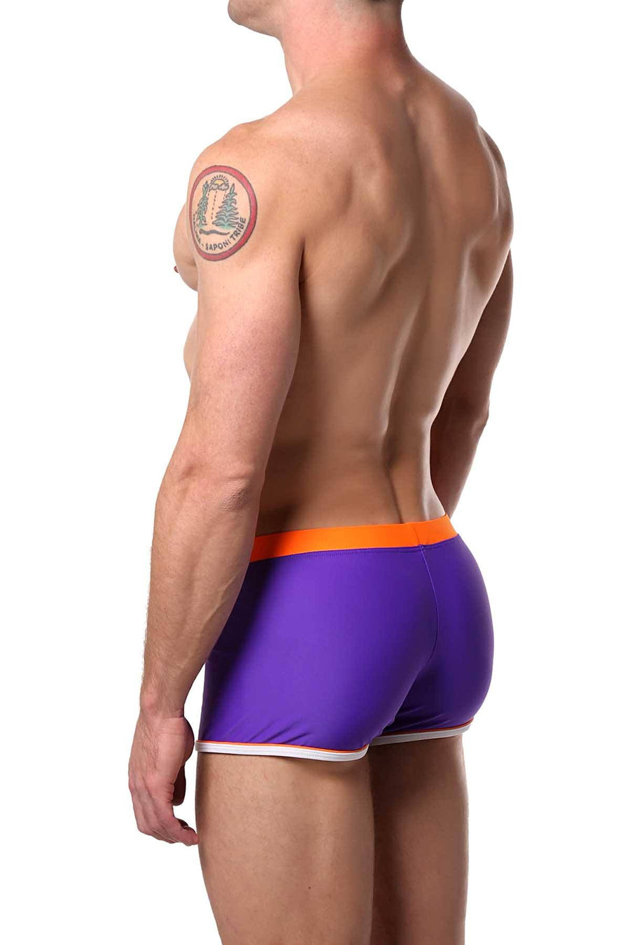 Tribe Purple/Orange Oceanic Swim Trunk