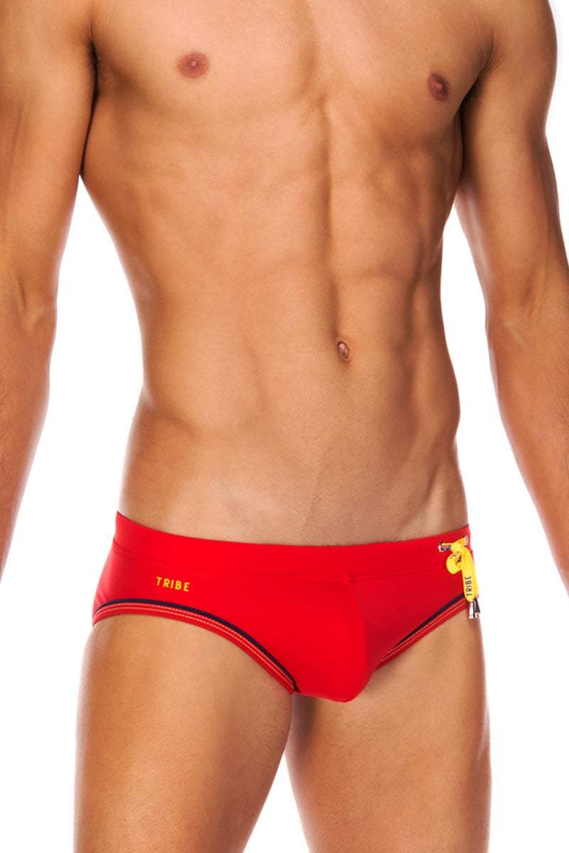 Tribe Red Arctic Lo Rise Swim Brief