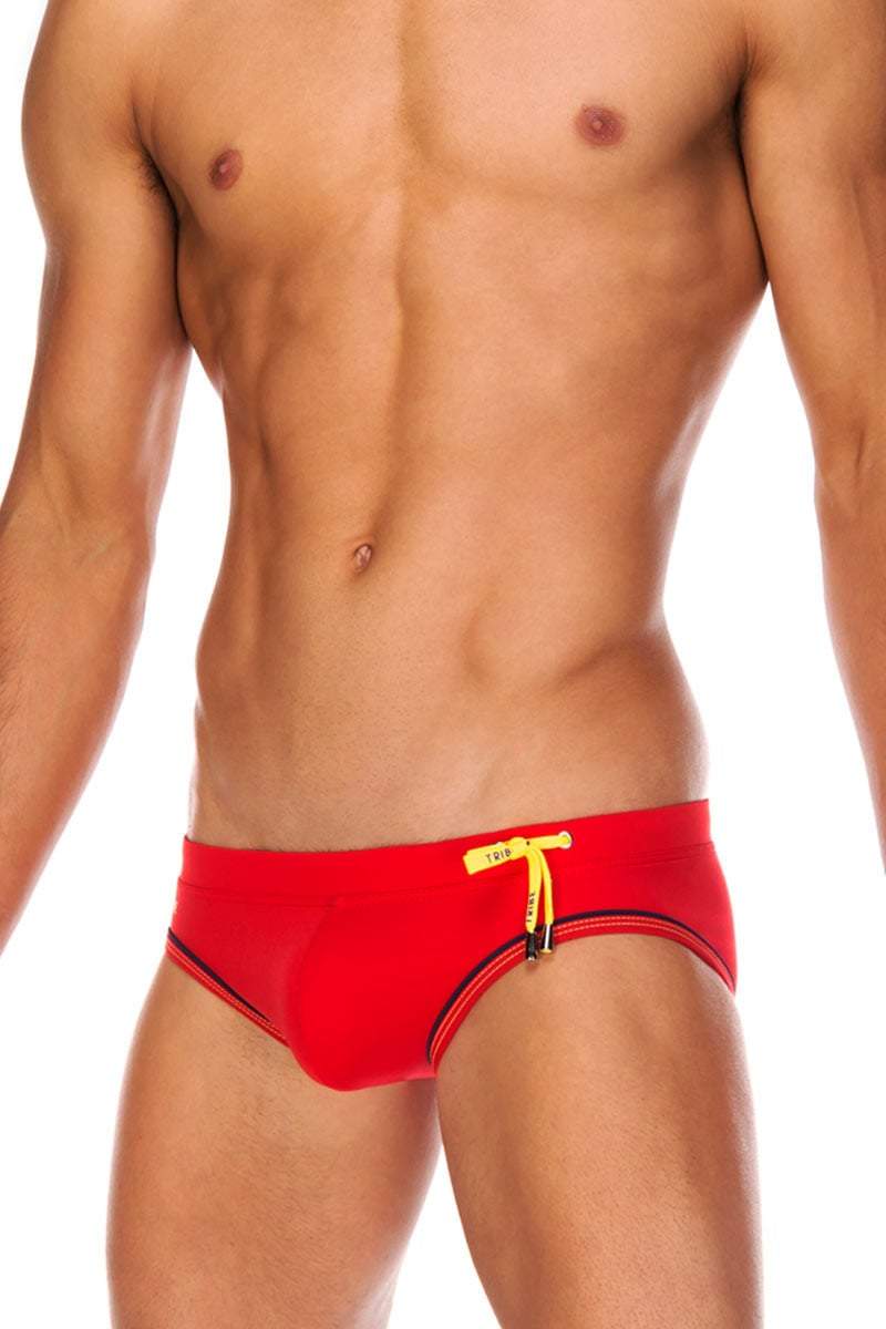 Tribe Red Arctic Lo Rise Swim Brief