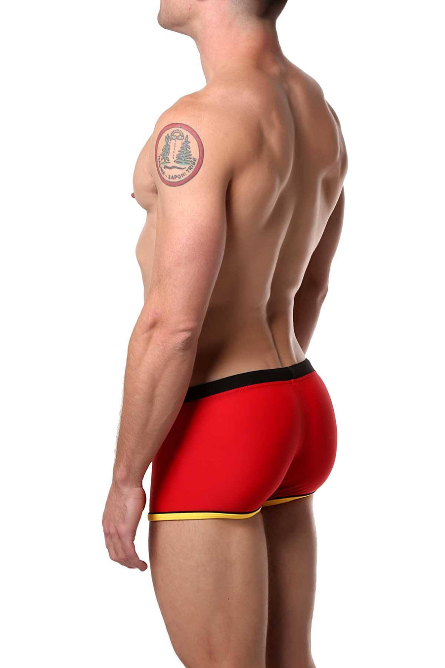 Tribe Red/Black Oceanic Swim Trunk