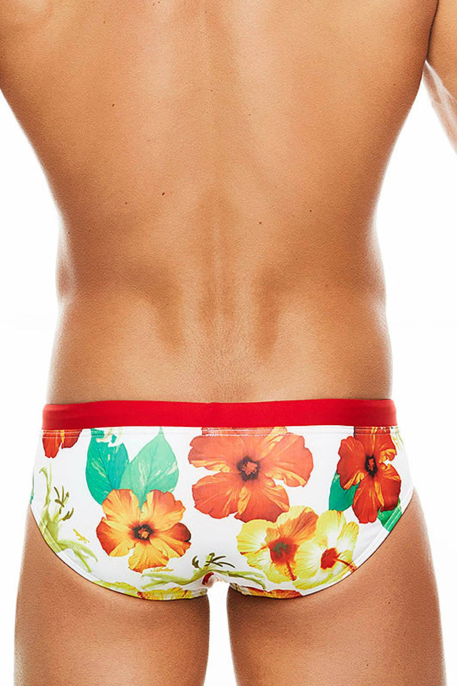 Tribe Red/Hibiscus Hawaii Low-Rise Swim Brief