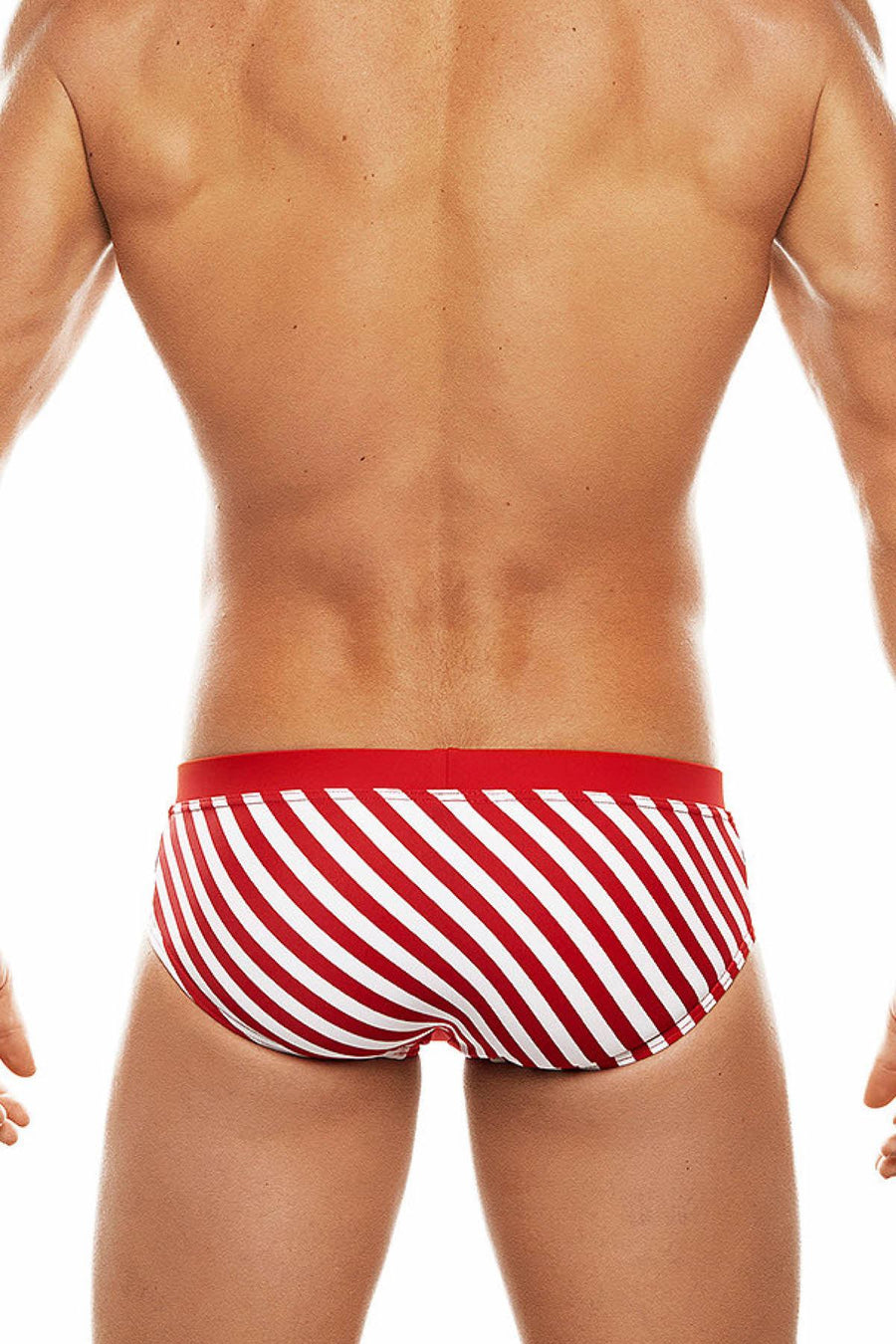 Tribe Red/White Saint Tropez Low-Rise Swim Brief