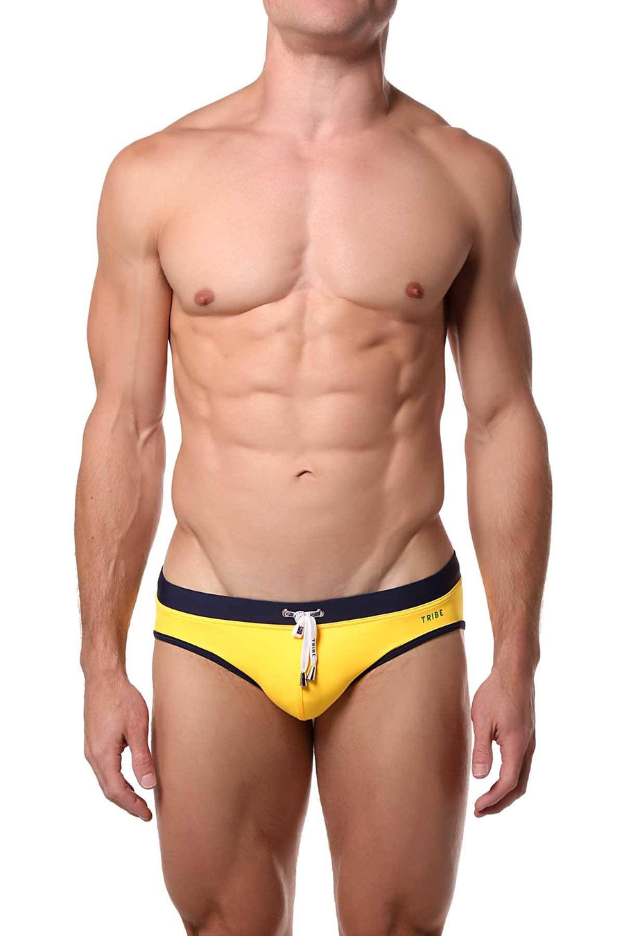 Tribe Yellow/Navy Atlantic Low-Rise Swim Brief