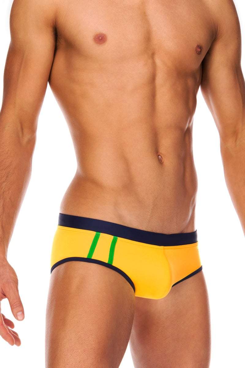 Tribe Yellow & Navy Indian Swim Boy Brief