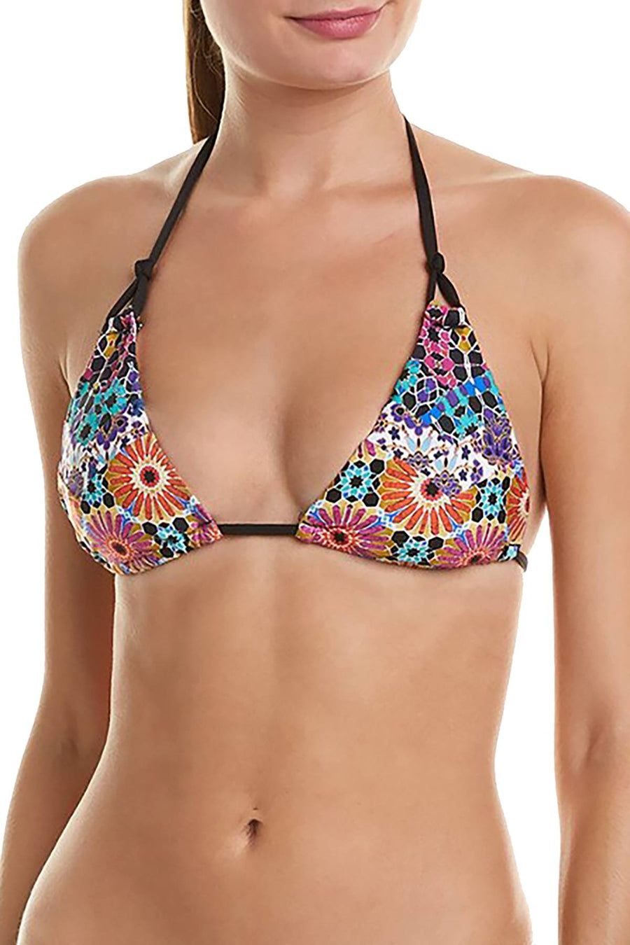 Trina Turk Golden Medallion Printed Triangle Bikini Top
