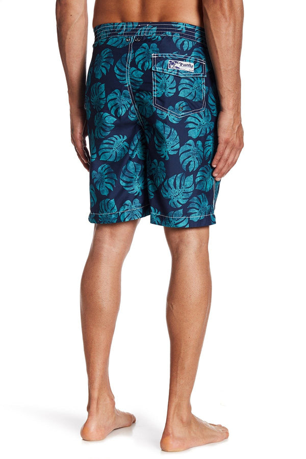 Trunks Surf & Swim Co. Marine/Sea-Green Palmetto 8.5" Swim Trunk