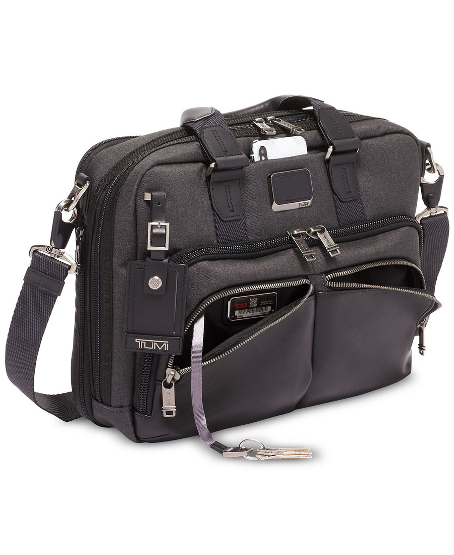 Tumi Albany Slim Commuter Briefcase Dark Gray