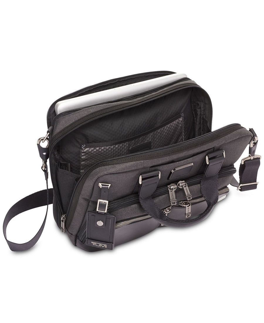 Tumi Albany Slim Commuter Briefcase Dark Gray