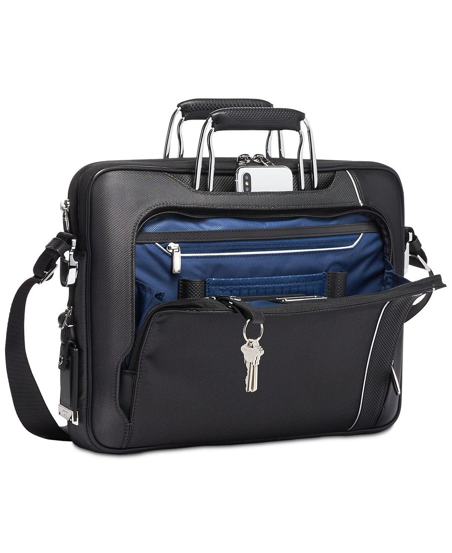 Tumi Hannover Slim Briefcase Silver