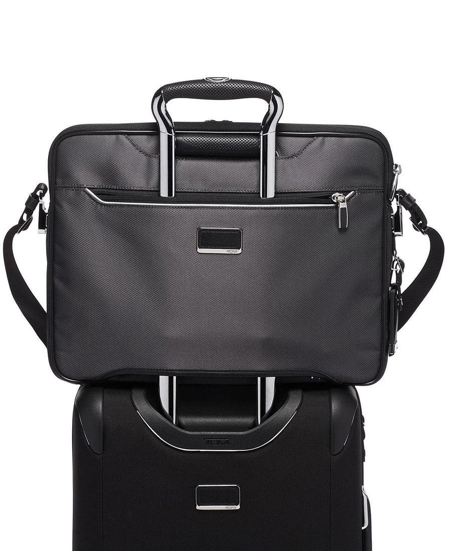 Tumi Hannover Slim Briefcase Silver