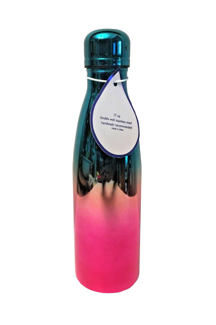 TwelveNYC Green & Pink Ombre Double Wall Stainless Steel Water Bottle