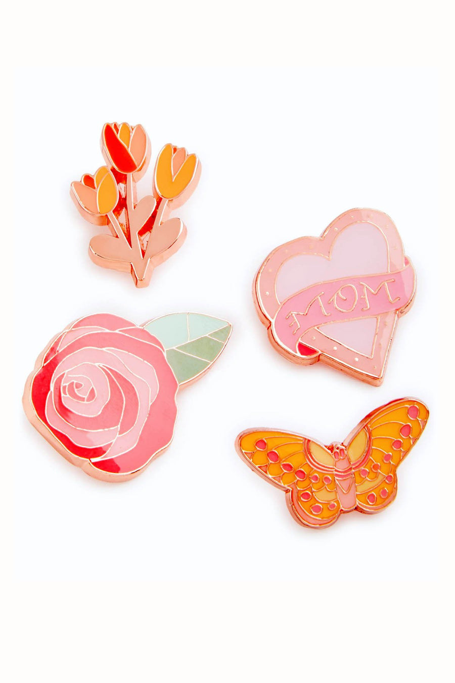 TwelveNYC Mom Heart Enamel Pin 4-Pack