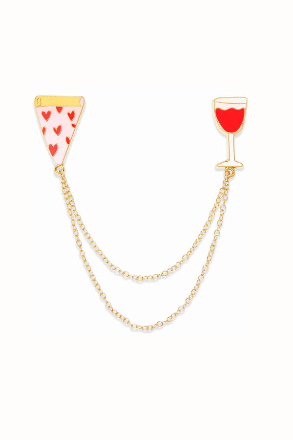 TwelveNYC Pizza & Wine Collar/Handbag Pins