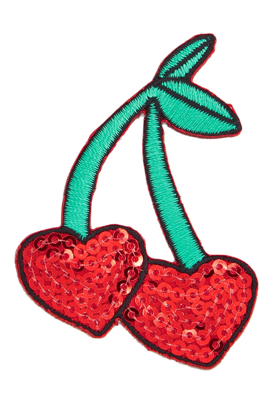 TwelveNYC Red/Multi Cherry/Lips 2-Pc Sequined Adhesive Patches