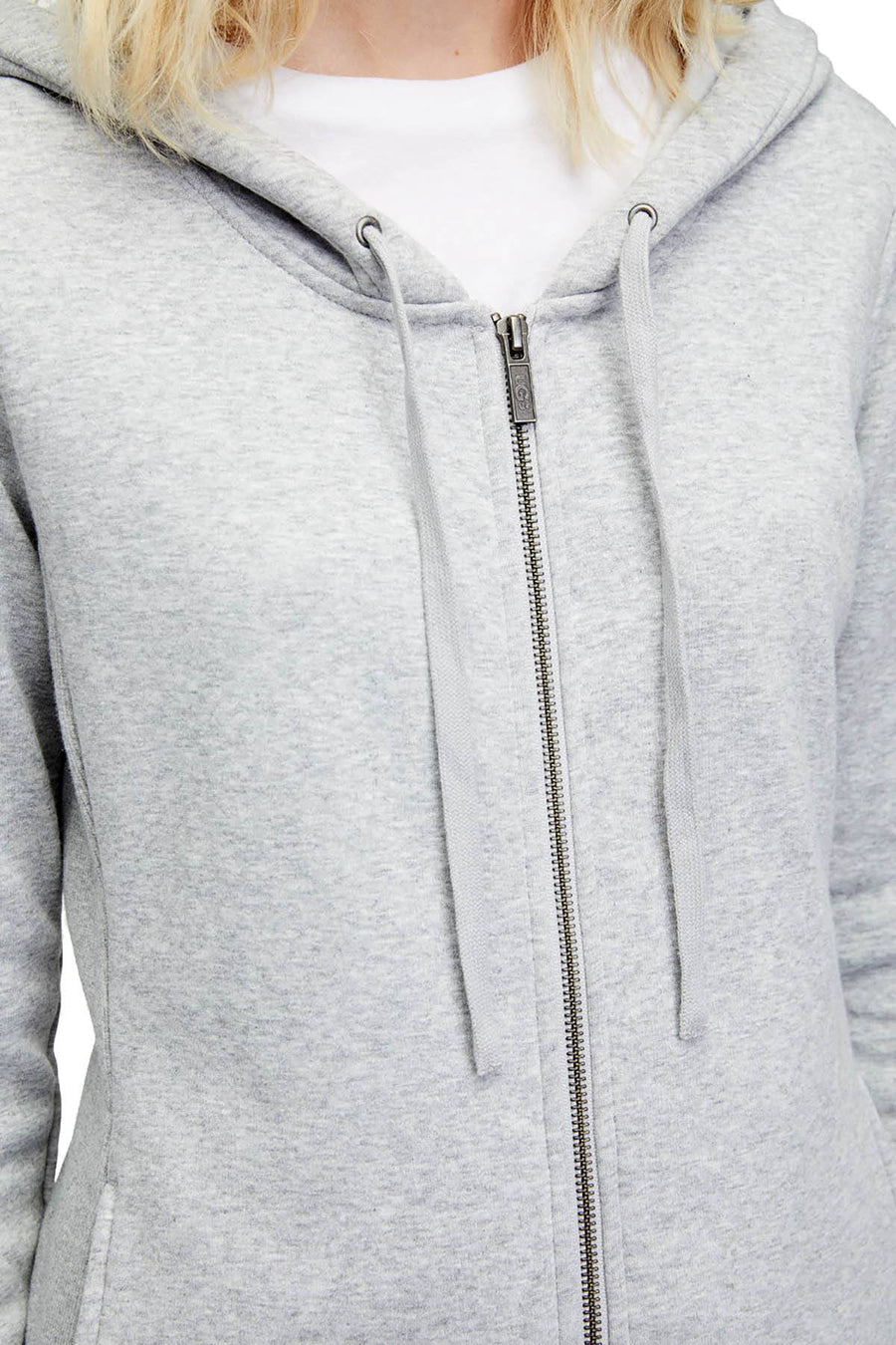 UGG Heather-Grey Clara Zip-Front Port Hoodie