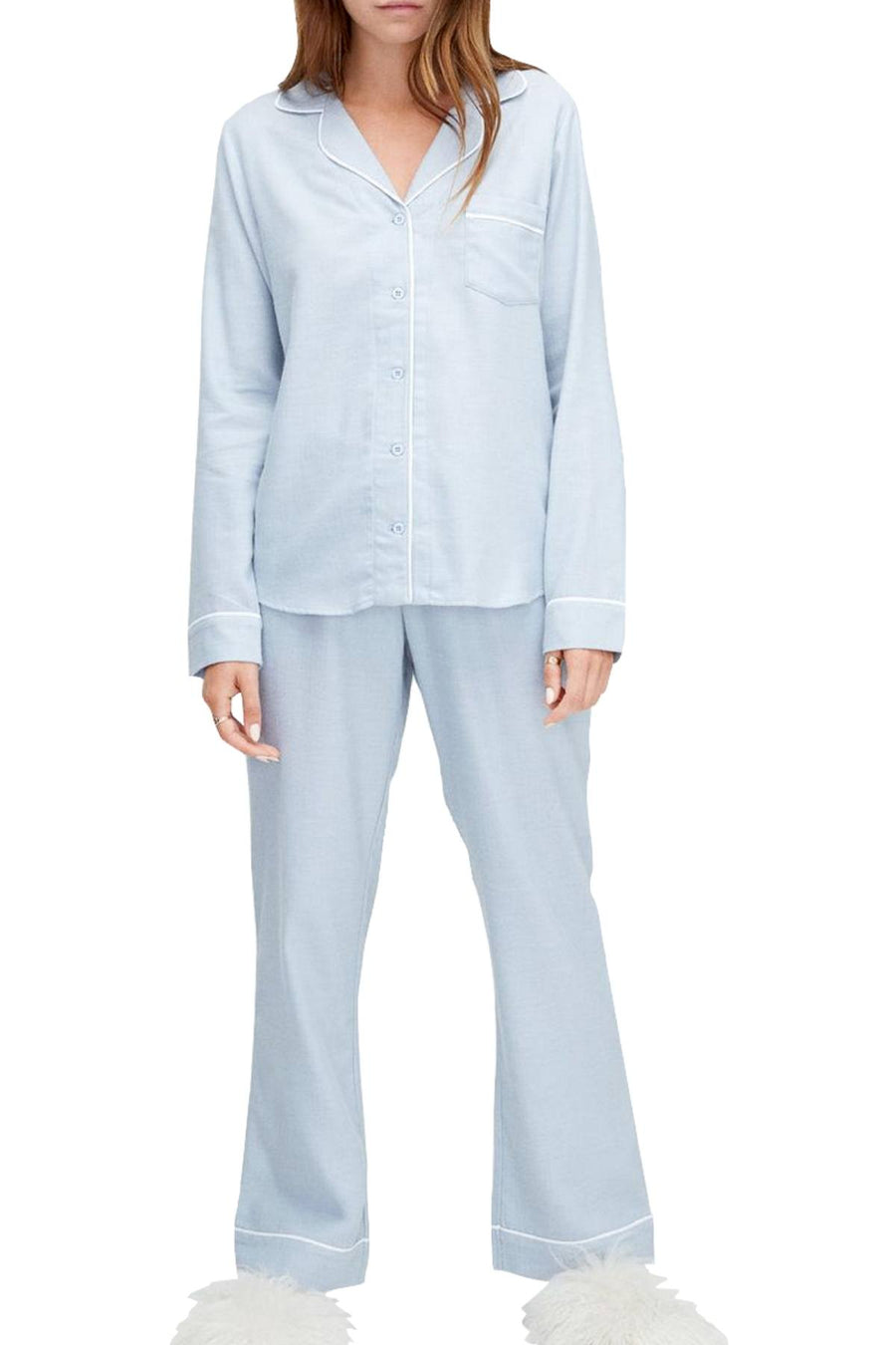 UGG Ocean-Mist Raven Herringbone Pajama Set