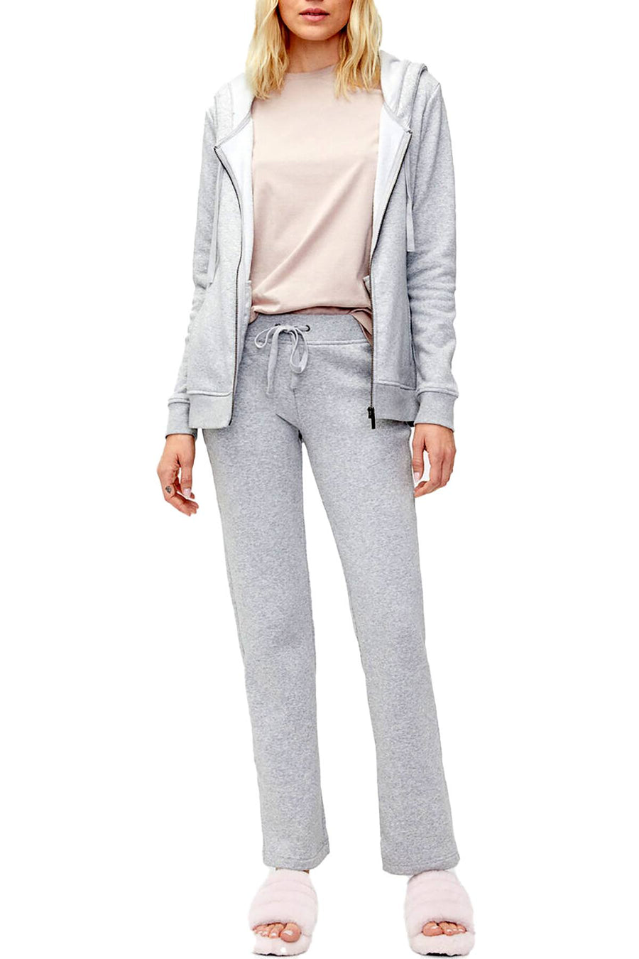 UGG Seal-Heather Penny Solid Fleece Lounge Pant