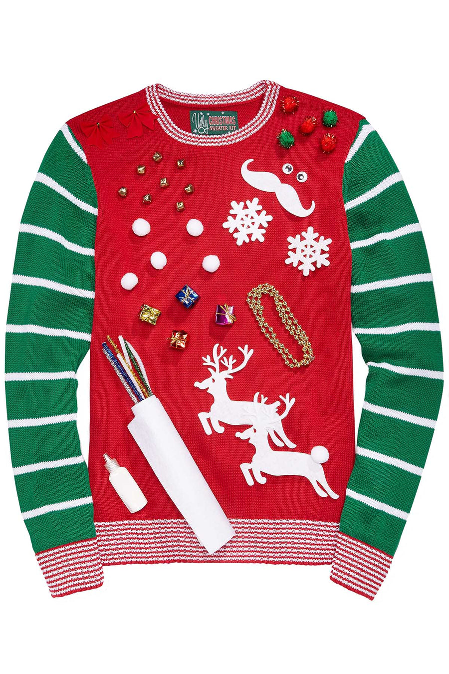 UglyKits™ Red/Green Unisex Ugly Christmas Sweater Kit