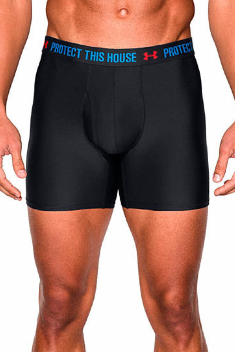 Under Armour Black/Blue Verbiage Original Series Boxer Brief