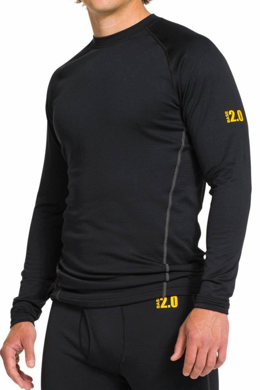 Under Armour Black Cold-Gear Base 2.0 Crew-Neck Long-Sleeve Tee