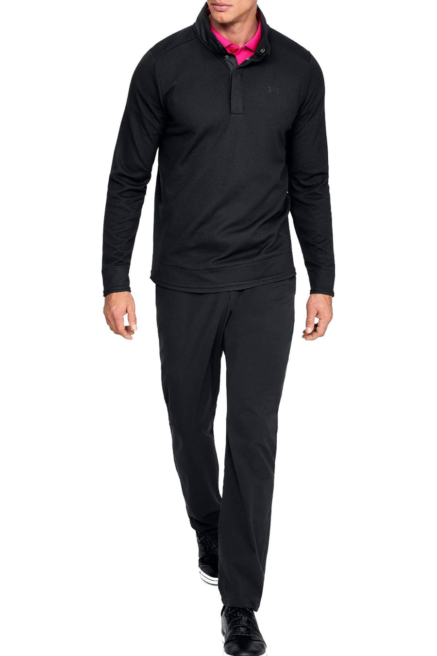 Under Armour Black UA Storm Sweater Fleece Snap Mock Pullover