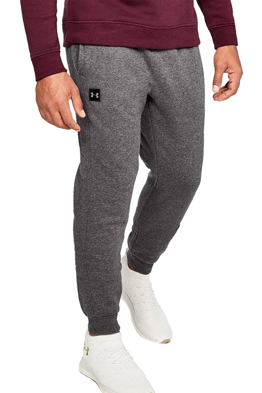 Under Armour Charcoal Heather Grey Rival Fleece Jogger Pant