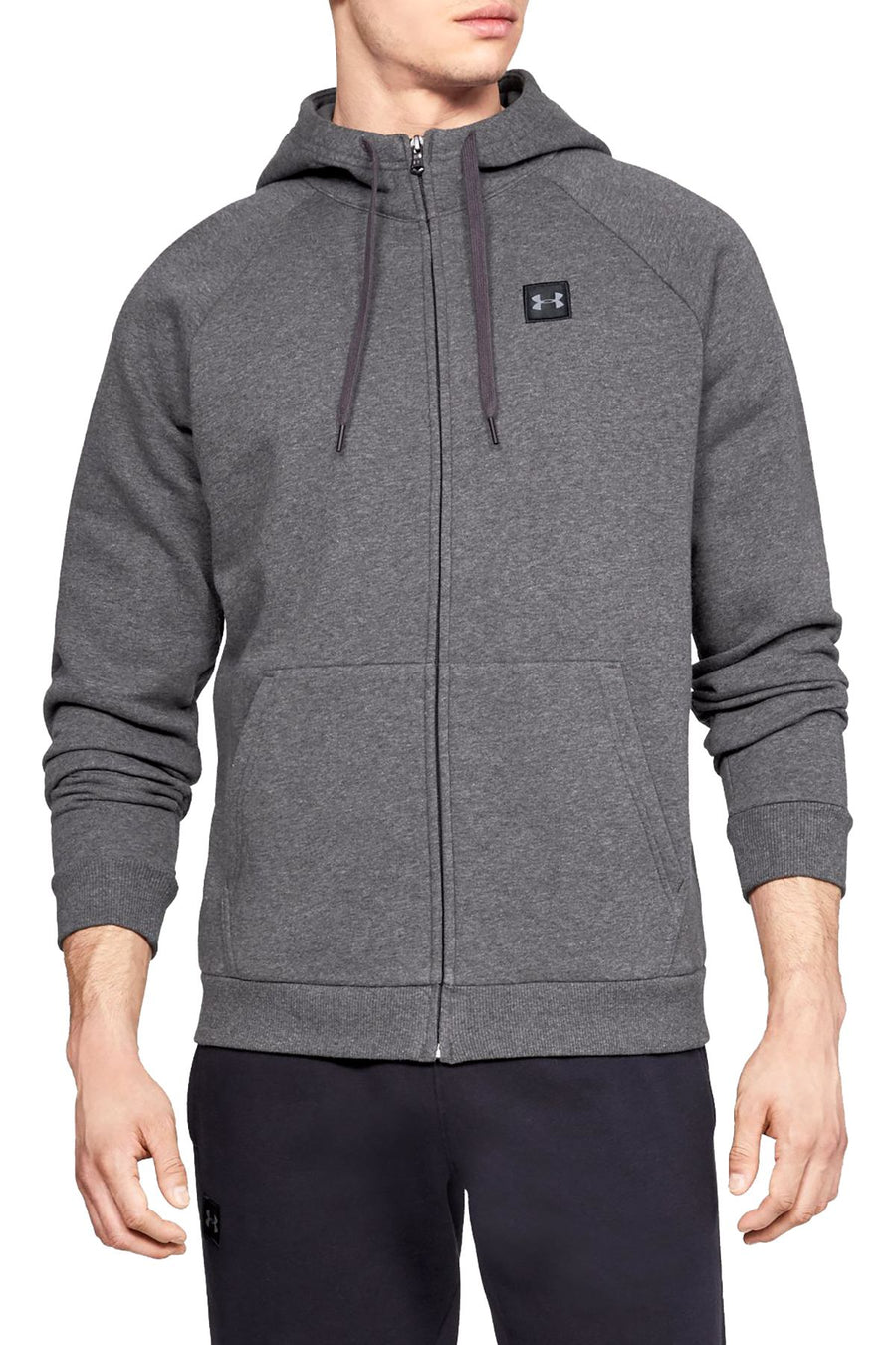 Under Armour Charcoal Rival Fleece Full Zip Hoodie