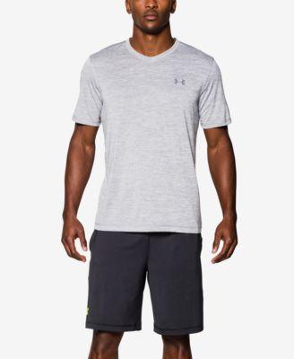 Under Armour Men's Tech V-Neck T-Shirt, Steel /Graphite, Medium