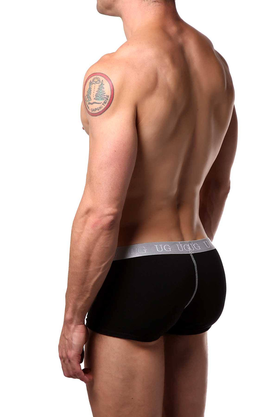 Undergear Black Silver-Band Mini Trunk