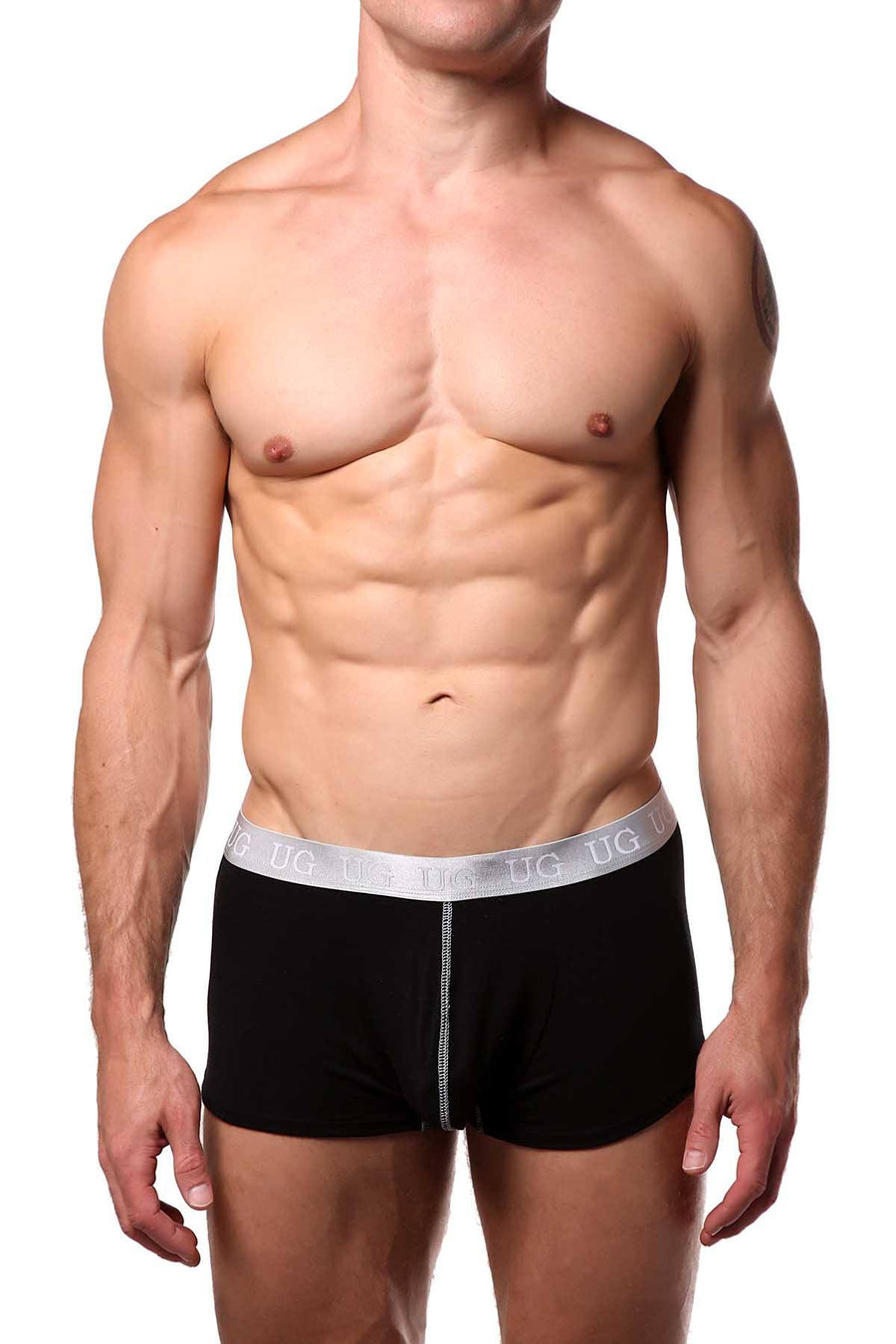 Undergear Black Silver-Band Mini Trunk