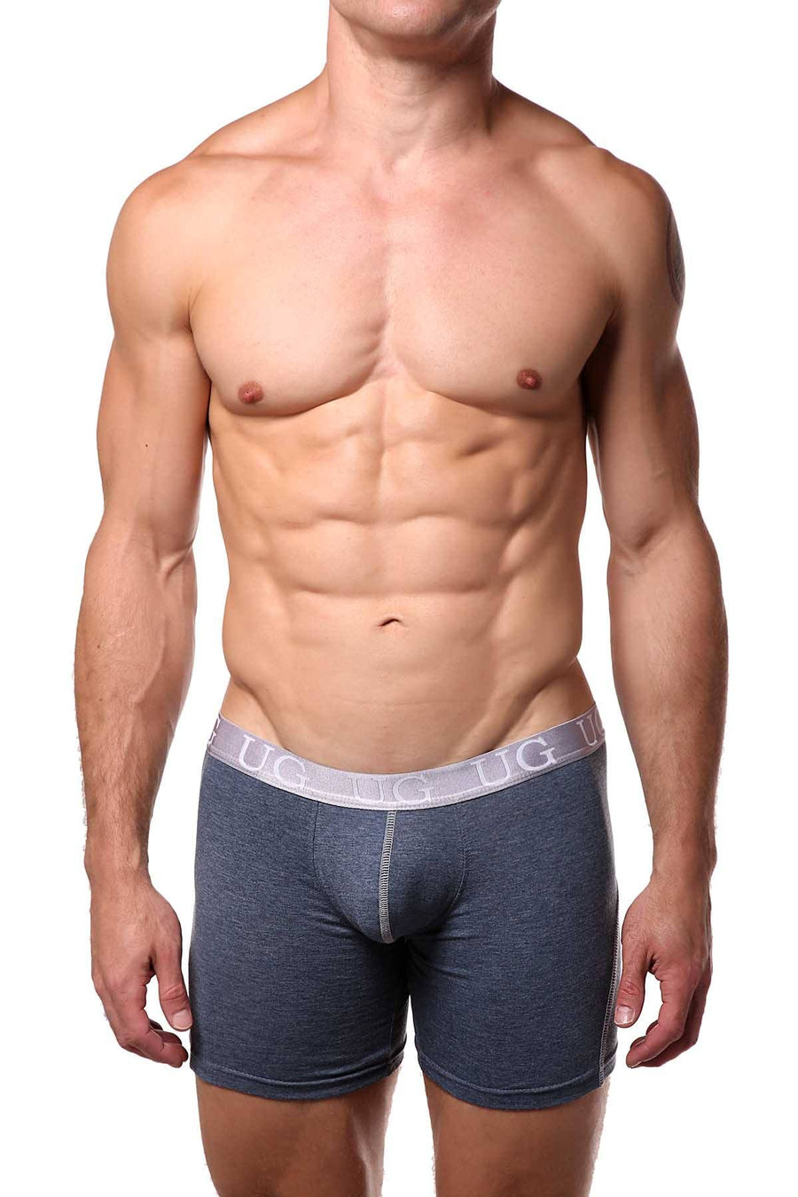 Undergear Denim-Blue Heather-Band Boxer Brief