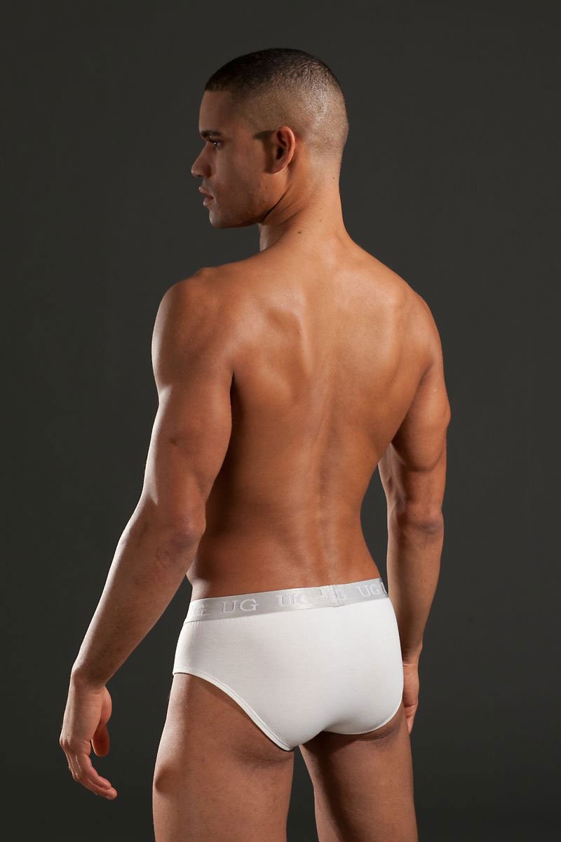 Undergear White Silver-Band Brief