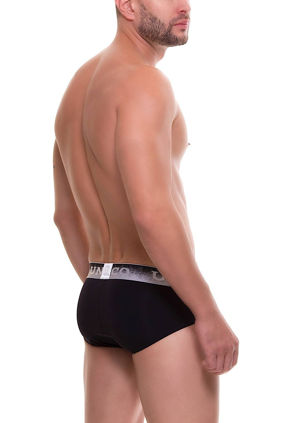 Unico Black/Silver Flare Brief