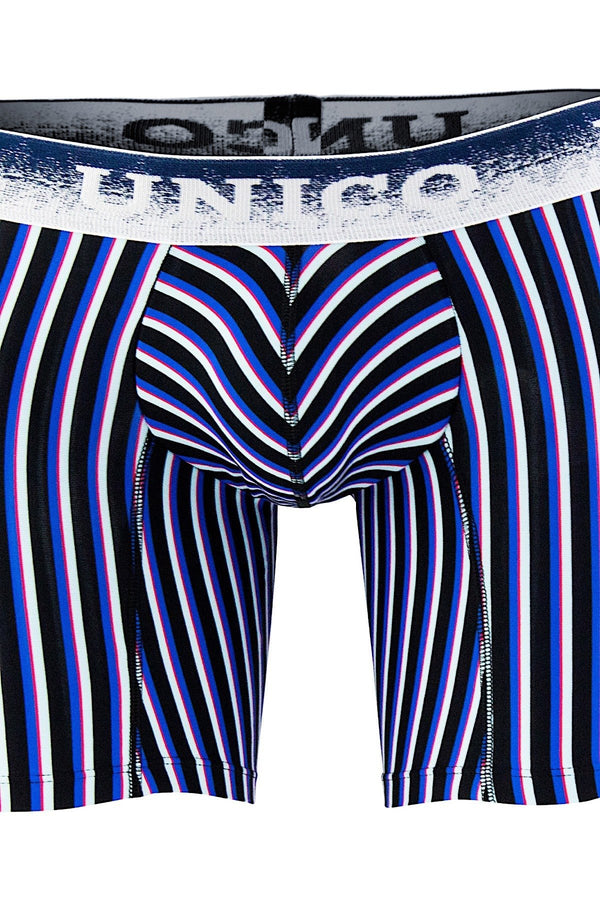 Unico Blue/Multi-Color Striped Lucid Boxer Brief