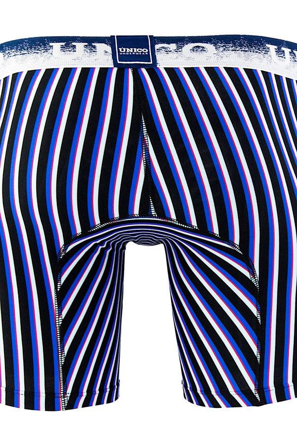Unico Blue/Multi-Color Striped Lucid Boxer Brief