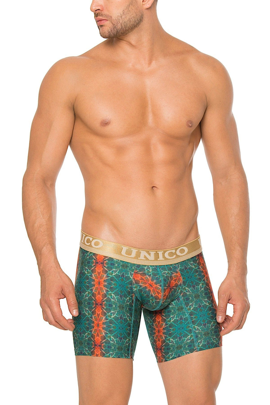 Unico Green/Gold/Orange Barajas Boxer Brief