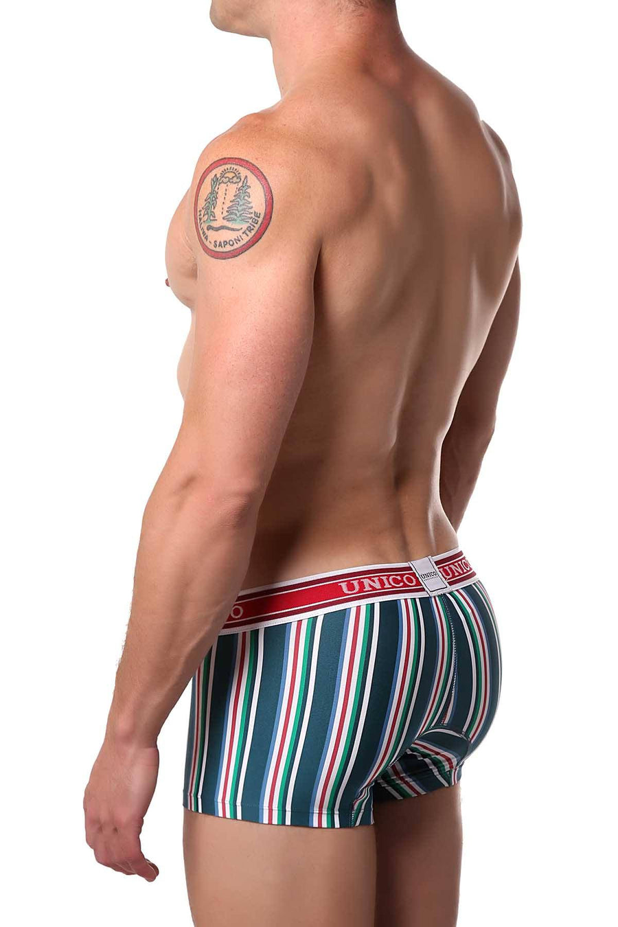 Unico Green/Red/Multi Striped Khalil Trunk