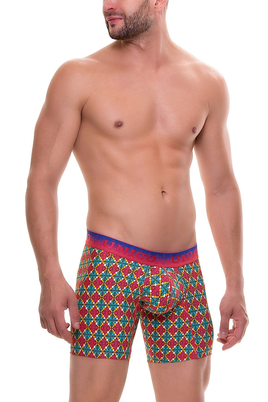 Unico Red/Multi-Color Celebrations Boxer Brief