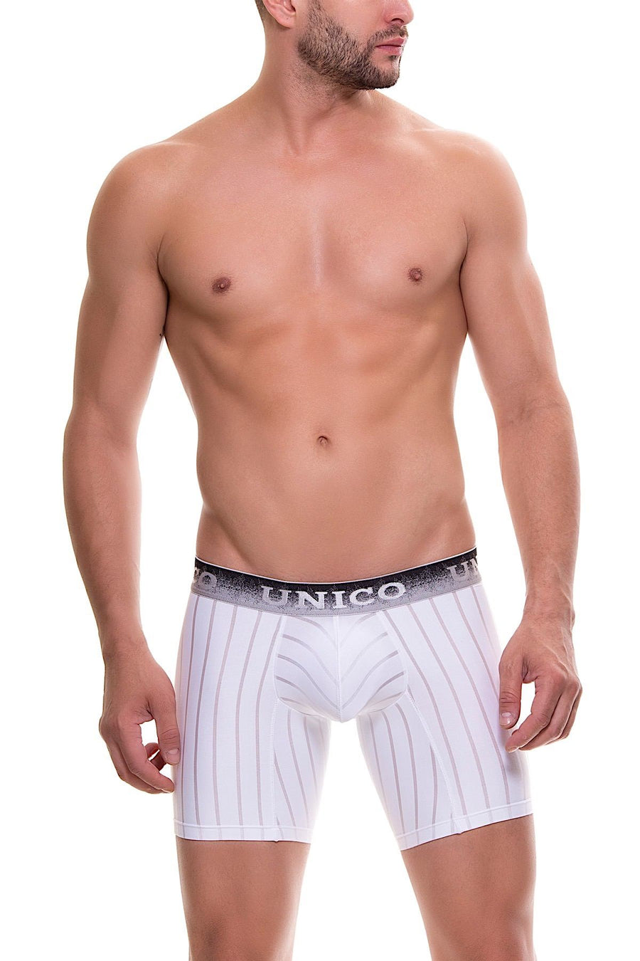 Unico White/Grey Omen Boxer Brief